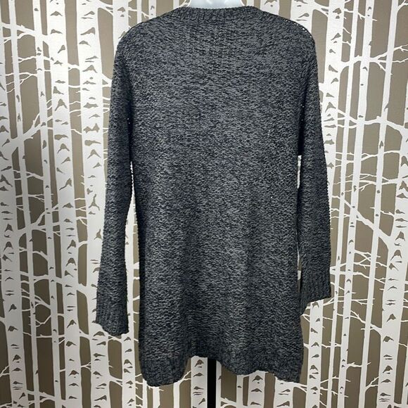 Effeci Woman Plus Size Longline Sweater 3X Charcoal Black - Picture 4 of 10